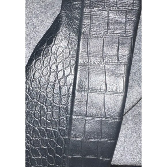 Alexander Wang 'Anthracite' Wool Blend with Croc Sleeves Grey Coat - Picture 9 of 9